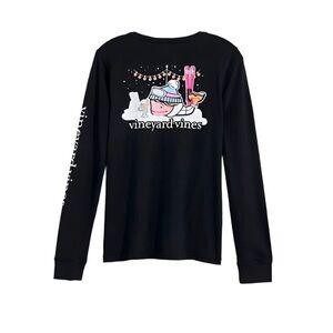 Vineyard Vines Women’s Black Long Sleeve Shirt with Apres Ski Whale